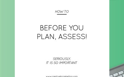 Before You Plan, Assess!
